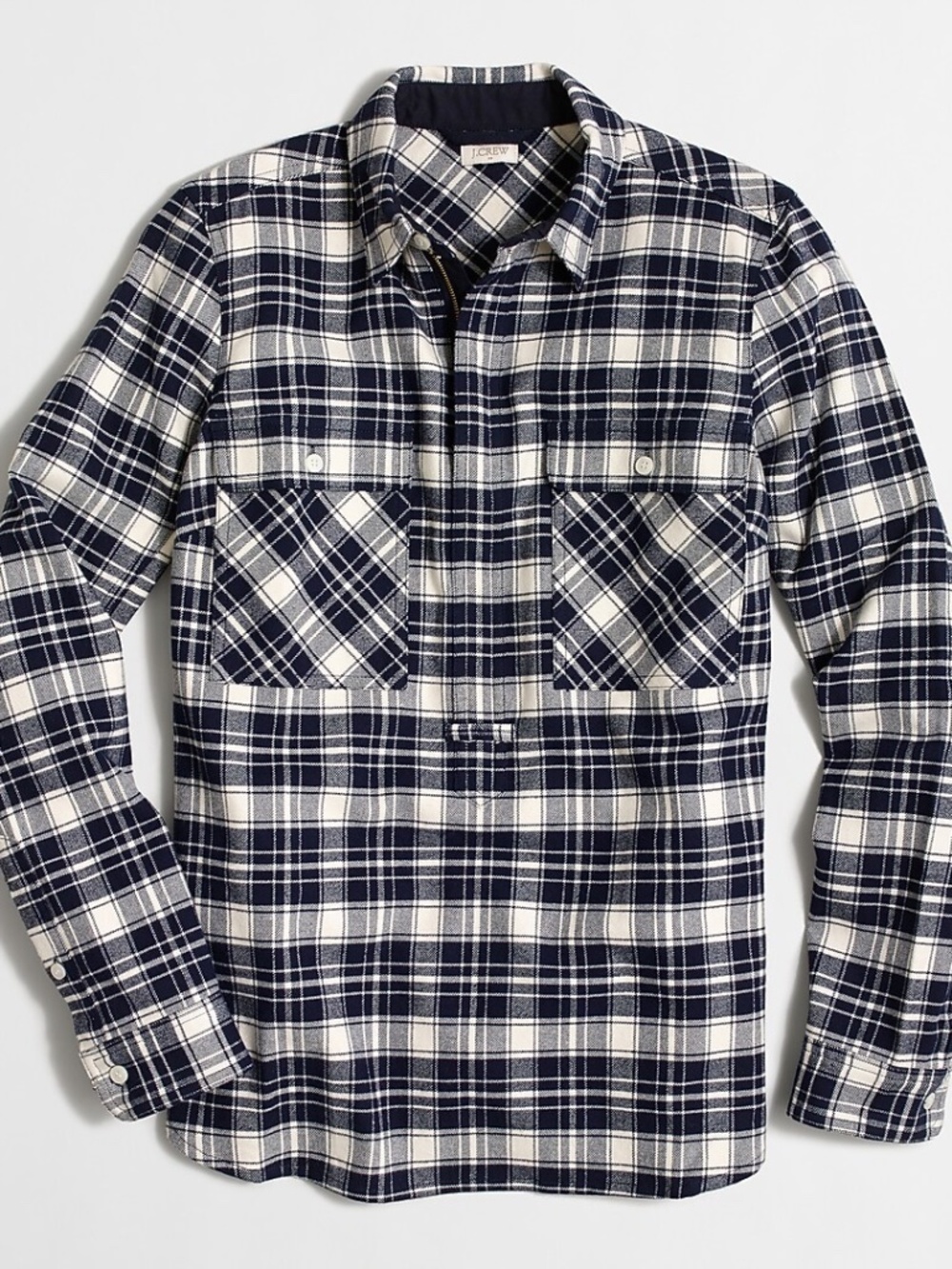 J. Crew Buffalo Check Flannel Shirt-Jacket